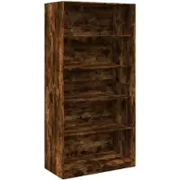 vidaXL Armoire chêne fumé 100x50x200 cm Bois composite