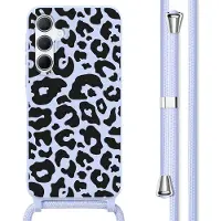 IMoshion Coque design en silicone avec cordon Samsung Galaxy A55 - Animal Lila