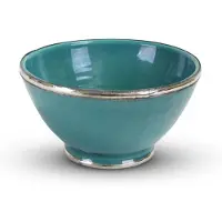 Safaary Bol Marocain Terquoise avec Métal Ø 20 x 10cm