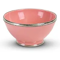 Safaary Bol Marocain Rose avec Métal Ø 20 x 10cm