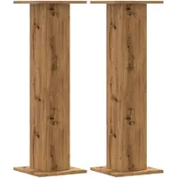 vidaXL Support pour plantes 2 pcs. Chêne Artisan 30x30x95 cm Matériau dérivé du bois
