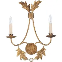 Flambeau Applique murale Elstead Sweet Olive E14 double, dorée