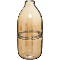 Atmosphera Vase Bouteille en Verre Ambre H 30 cm