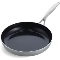 Greenpan Poêle à frire Geneva - Acier inoxydable - ø 28 cm - Revêtement antiadhésif en céramique