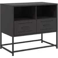 vidaXL Armoire TV noire 68x39x60,5 cm Acier
