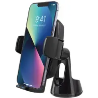 Scosche Wireless Charging Universal phone mount - Support de téléphone de voiture - Tableau de bord / pare-brise / Grille de ventilation - Chargeur sans fil - Noir