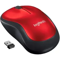Logitech M185 - Souris Sans fil - Rouge