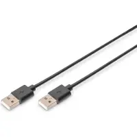 Digitus AK-300100-010-S Câble de connexion USB, type A St/St 1,0m, compatible USB 2.0, UL, sw