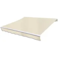vidaXL Store banne motorisé 400 cm blanc crème