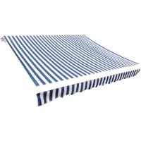 vidaXL LaFeldoek 450 x 300 cm Leinwand Blau und Weiß