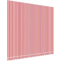 vidaXL Tissu de store rouge et blanc rayé 4x3,5 m