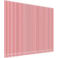 vidaXL Tissu de store rouge et blanc rayé 4,5x3,5 m