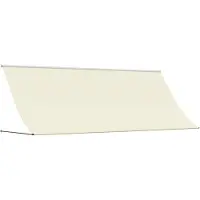 vidaXL Marquise rétractable Crème 350x150 cm Tissu et acier