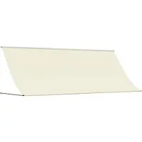 vidaXL Marquise rétractable Crème 400x150 cm Tissu et acier