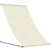 vidaXL Marquise rétractable Crème 150x150 cm Tissu et acier
