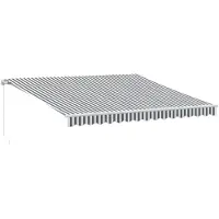 vidaXL Store manuel avec LED Anthracite & Blanc 400x300 cm