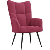 vidaXL Fauteuil relax vin rouge velours