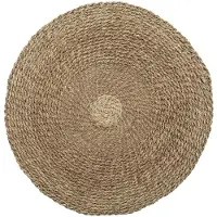 Bazar Bizar Tapis herbe de mer marron 90x90x1cm