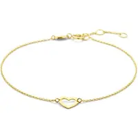 Marie-Celeste Celeste Armband Hart 16,5 - 17,5 - 18,5 cm - Gold, (18.50 cm, Or jaune 14 carats)