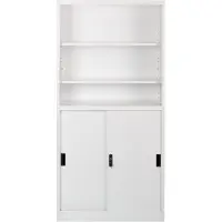 Beliani Meuble De Rangement Muscovite Métal Blanc