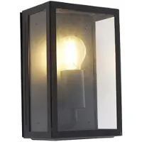 QAZQA Applique murale extérieure intelligente noire 25,5 cm avec WiFi A60 IP44 - Rotterdam