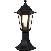 QAZQA Lampadaire d'extérieur classique noir 42,2 cm IP44 - New Haven