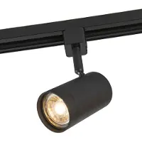 QAZQA Spot sur rail intelligent noir monophasé avec Wifi GU10 - Iconic Jeana