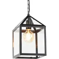 QAZQA Suspension d'extérieur intelligente noire IP23 avec Wifi G95 - Amsterdam