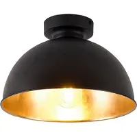 QAZQA Plafonnier intelligent noir avec or 28 cm avec Wifi A60 - Magnax