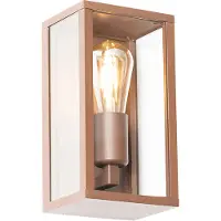 QAZQA Applique murale intelligente brun rouille 26 cm IP44 avec WiFi ST64 - Charlois