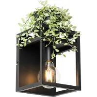 QAZQA Applique murale intelligente noire avec étagère, Wifi G95 - Cage Rack