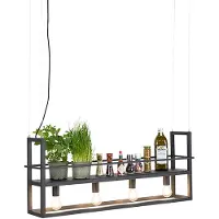 QAZQA Suspension intelligente noire avec support incl. 4 Wifi A60 - Cage Rack