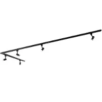 QAZQA Système de rails d'éclairage intelligent noir 1 phase 5 lumières avec Wifi GU10 - Iconic Jeany