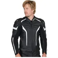 Büse Cento Veste de combinaison cuir Noir/Blanc 50 hommes