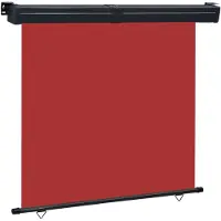 vidaXL Marquise latérale de balcon 165x250 cm rouge