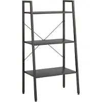 vidaXL Étagère sur pied 3 niveaux Noir 56x35x108 cm
