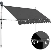 vidaXL store avec LED 250 cm Anthrazit -Colored manual erweiterbar