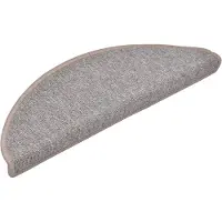 vidaXL Tapis d'escalier 10 pièces 65 x 24 x 4 cm Marron clair Demi-rond Grand