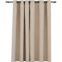 vidaXL Rideau occultant aspect de lin avec œillets beige 290x245 cm