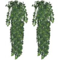 vidaXL Plantes artificielles 2 pcs Lierre Vert 90 cm