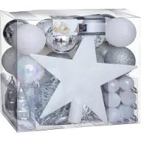 Atmosphera LIGHTS & CHRISTMAS Boules de Noël Kit de 44 pieces de décoration de Noël
