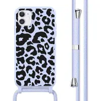 IMoshion Coque design en silicone avec cordon Apple iPhone 11 - Animal Lila