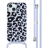 IMoshion Coque design en silicone avec cordon Apple iPhone 15 - Animal Lila