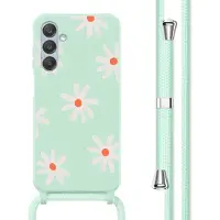 IMoshion Coque design en silicone avec cordon Samsung Galaxy A25 (5G) - Green Flower Distance