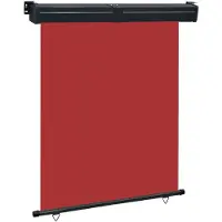 vidaXL Marquise latérale de balcon 145x250 cm rouge