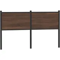 vidaXL Tête de lit de rechange aspect chêne brun 140 cm bois et acier