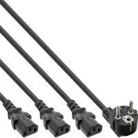 InLine Câble d'alimentation en Y (1 m), Câble d'alimentation, Noir