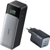 Anker Power Bank e Caricatore da Parete in Bundle (24000 mAh, 140 W, 86.40 Wh), Chargeur de secours, Noir
