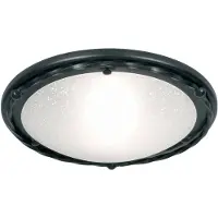 Elstead Lighting Plafonnier rond Pembroke noir et blanc, 1xE27x60W, métal, dimensions : 7,5 x 30 x 30 cm, IP20, Elstead