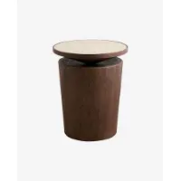 Nordal A/s Kwando Table D'appoint Avec Feuille De Travertin-nature | 6975